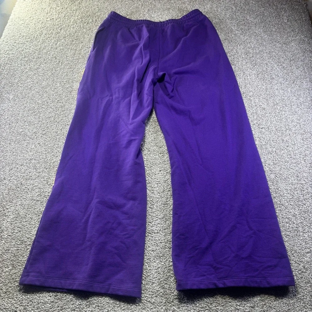 Los Angeles Lakers Baggy Wide Leg Pants Mens Large Purple NBA Basketball NBA Y2K - Picture 8 of 8